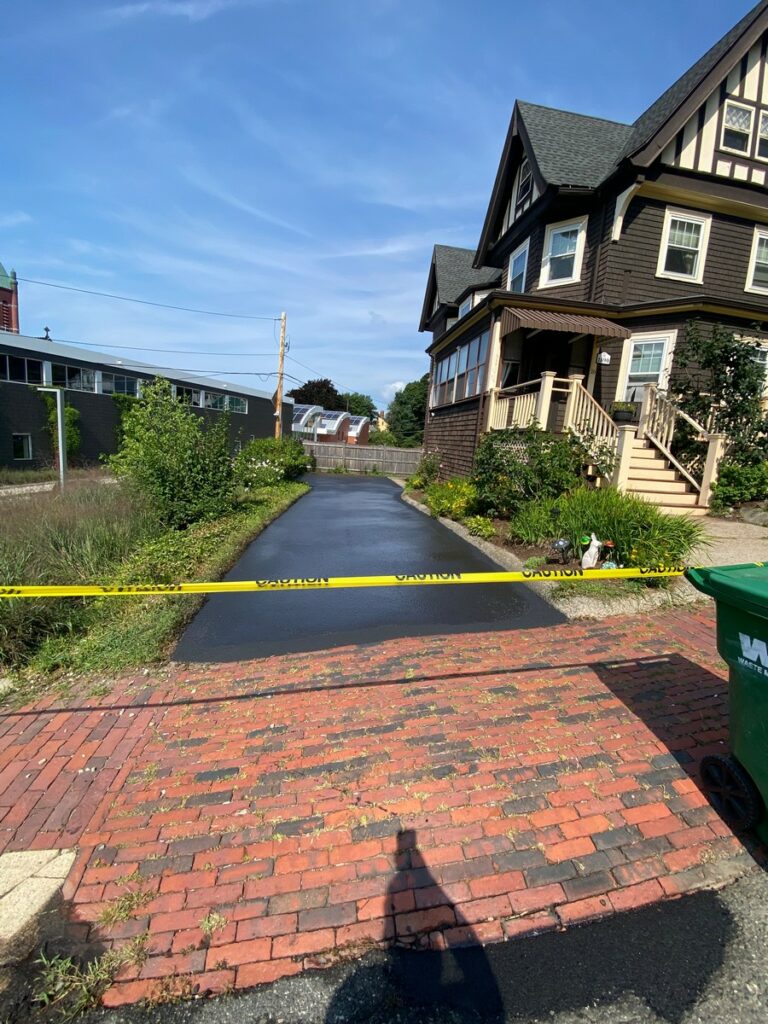Freshly Sealed Driveway in Medford, MA
